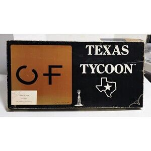 VTG 1977 TEXAS TYCOON BOARD GAME BY CLAYTON J FOWLER MADE IN TEXAS FOR TEXANS
